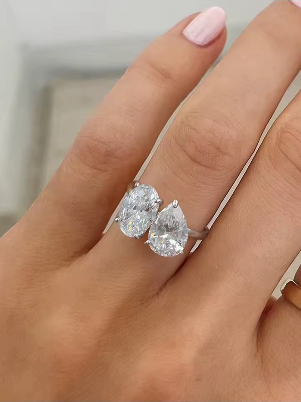 Sterling Silver CZ Multi-Shape Stackable Rings - White - Picture 5 of 7